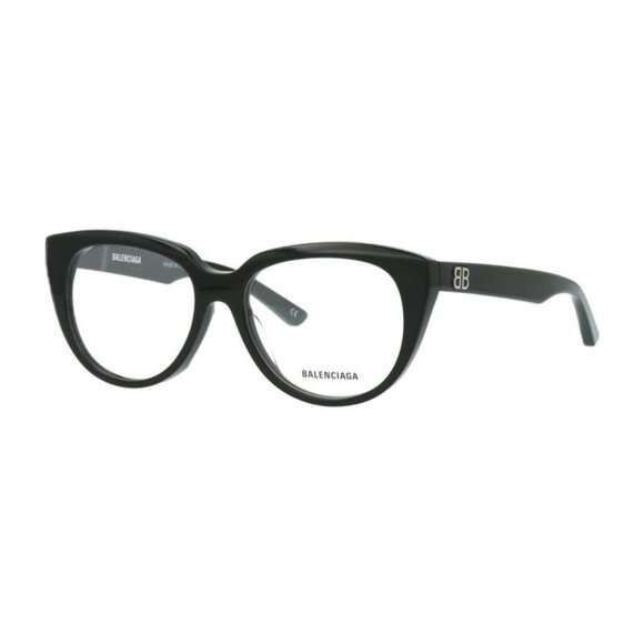 NEW BALENCIAGA EYEGLASSES BB0131O 001 BLACK WOMEN CAT EYE EYEWEAR - Picture 1 of 3